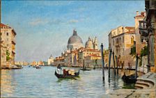 "Canale Grande Venedig". Canale Grande in Venice with a view of the Basilica di Santa Maria della Salute.
